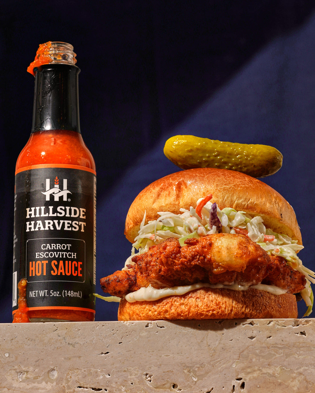 Hillside Harvest Carrot Escovitch Crispy Chicken Sandwich